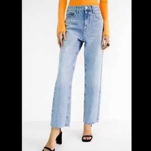 Zara high rise straight leg jeans